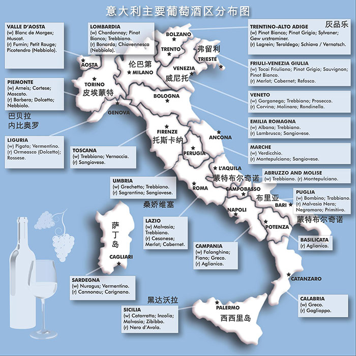 意大利葡萄酒产区图--亚平宁酒业